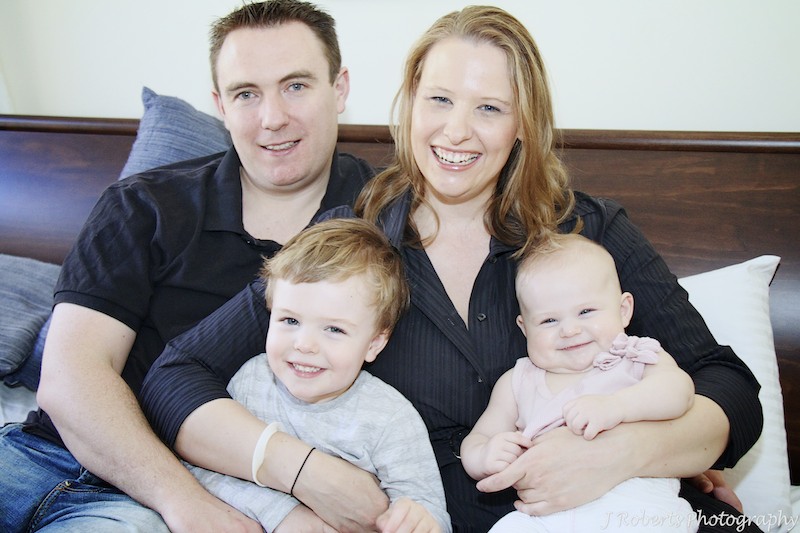 Family of 4 with toddler and baby - family portrait photography sydney